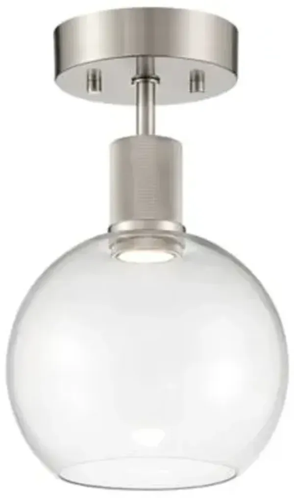 Port Nine Burgundy Semi-Flushmount