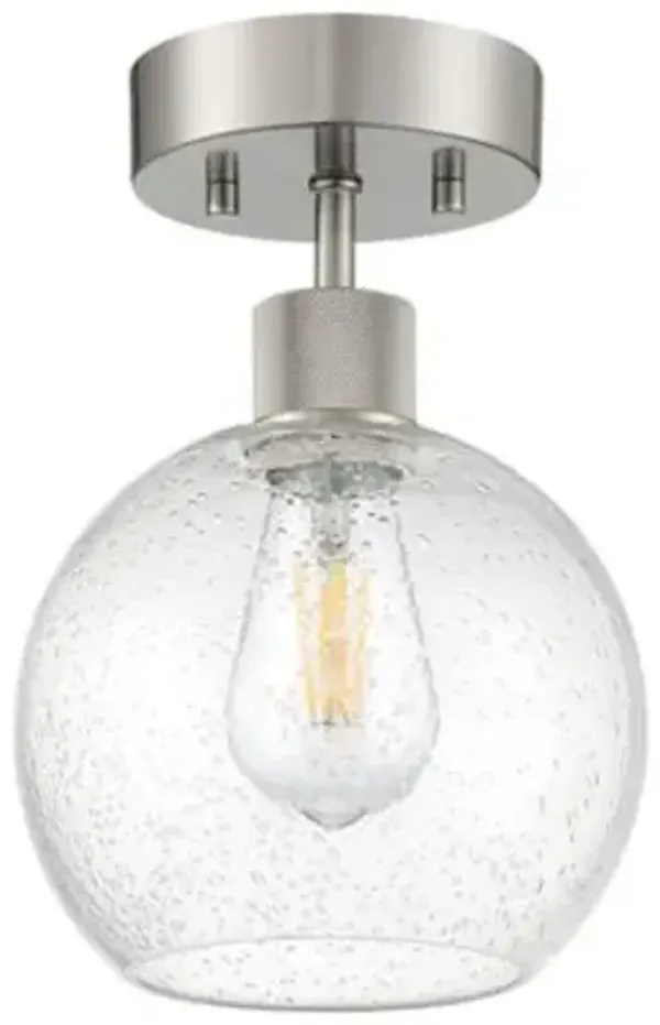 Port Nine Burgundy Semi-Flushmount