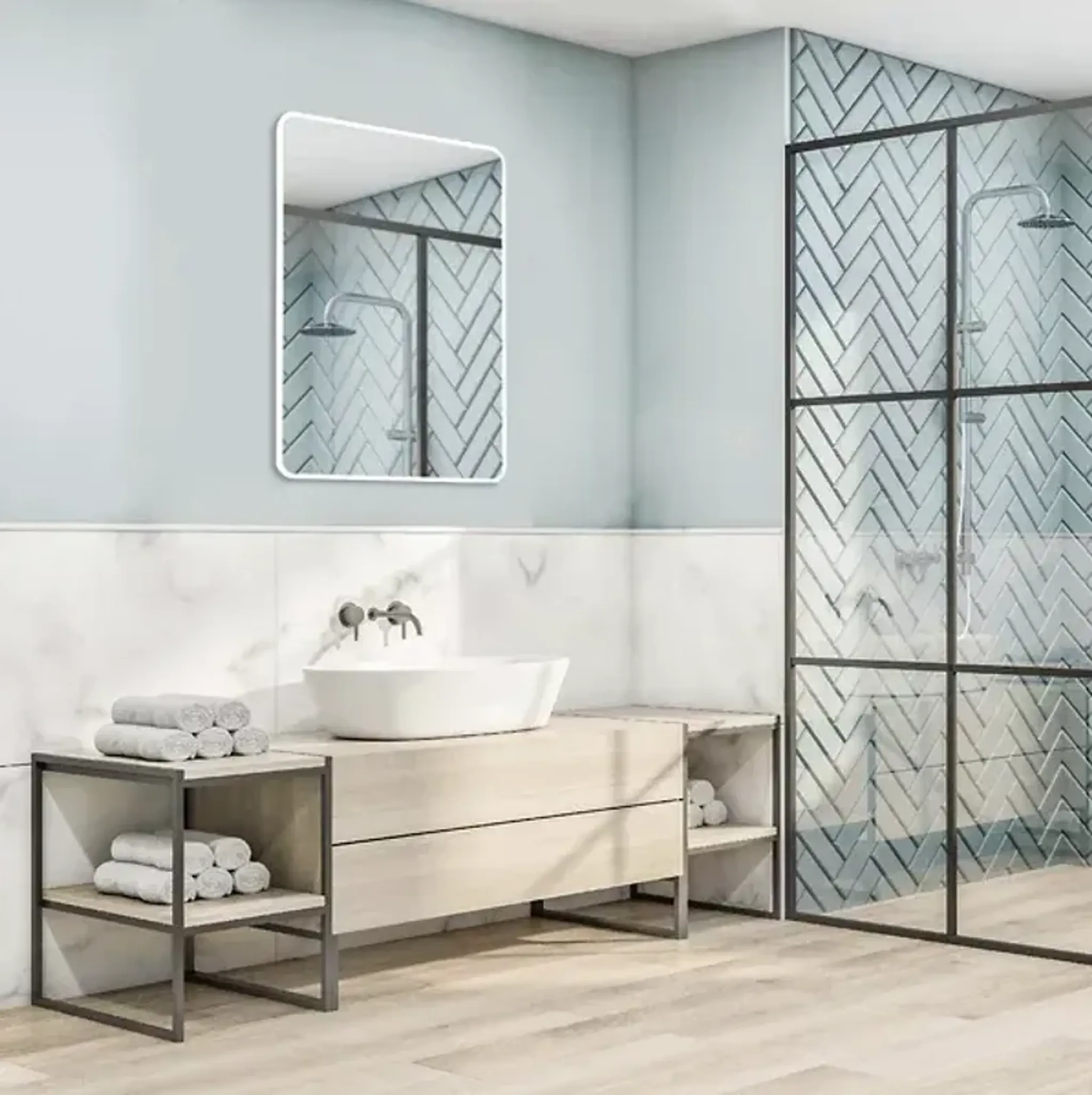Reflections Led Rectangular Mirror Lumens Light Living | Furniture.com