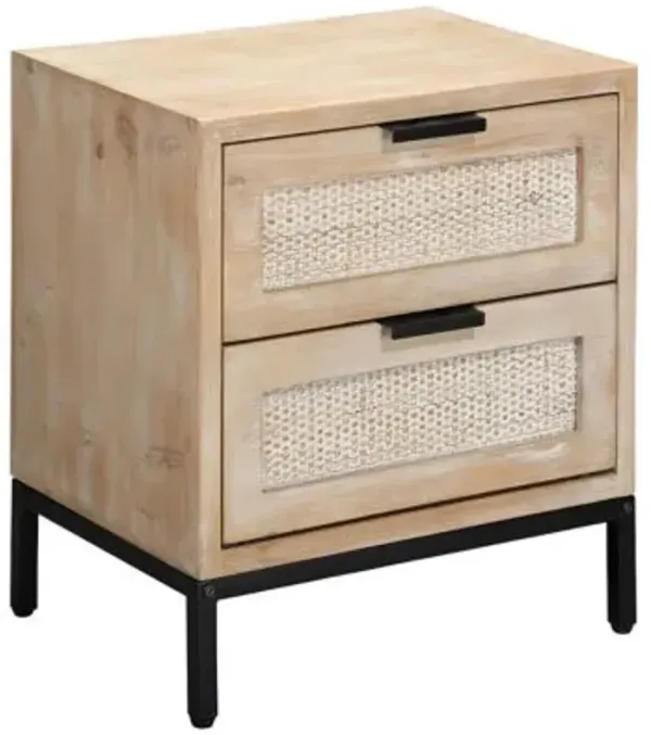 Reed 2 Drawer Side Table