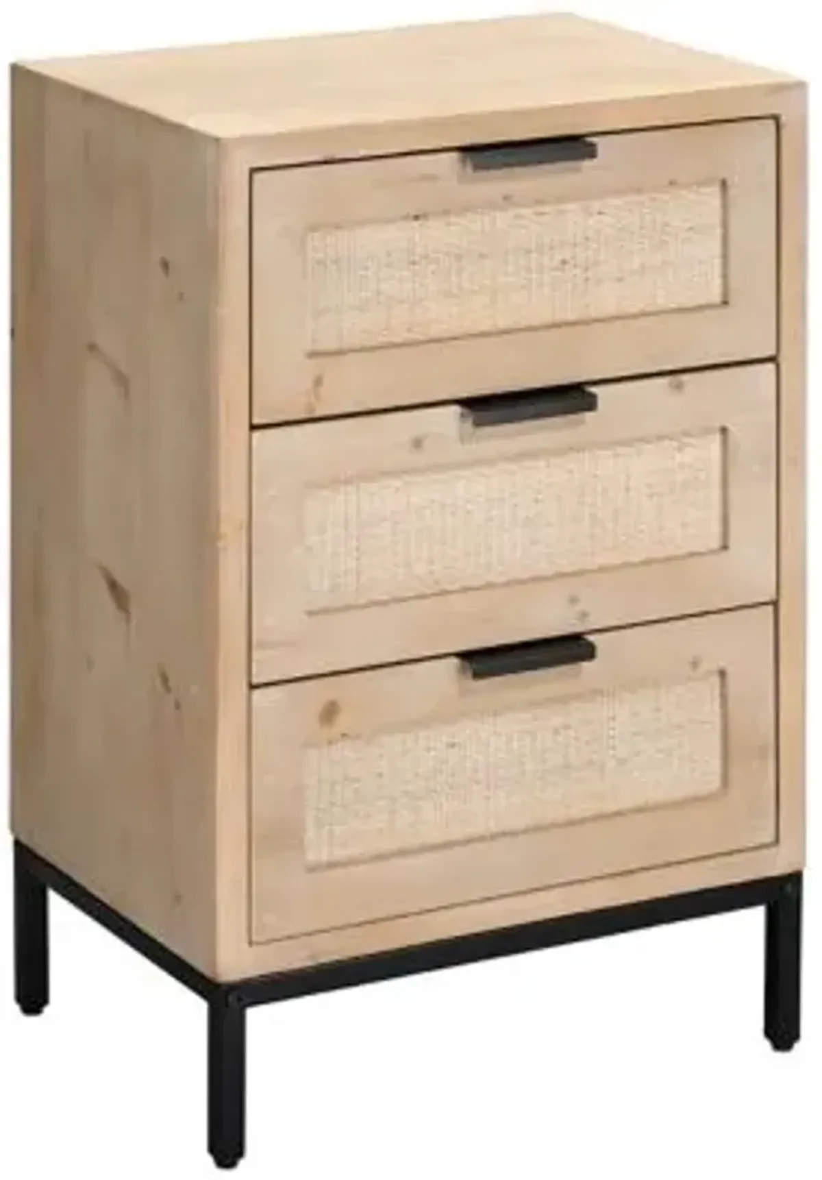 Reed 3 Drawer Side Table