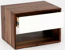 Lacquered White Natural Walnut / Natural Walnut; Lacquered White color
