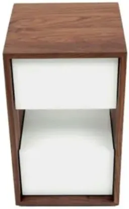 Walnut And White /  Lacquered White- Walnut color