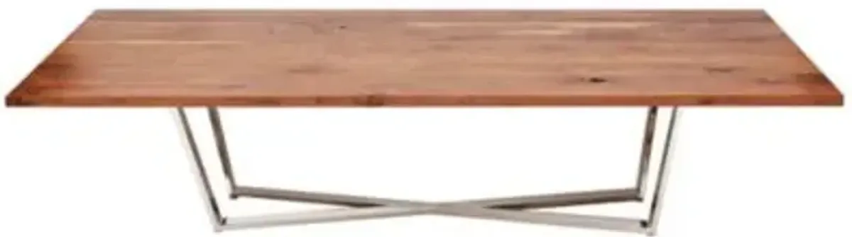 GAX X Dining Table, Stainless Steel Base