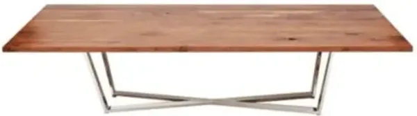 GAX X Dining Table, Stainless Steel Base