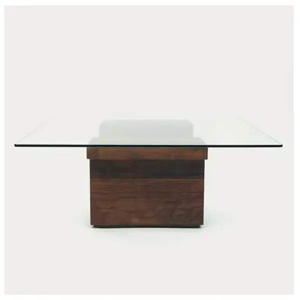 SQG38 Square Glass Top Table