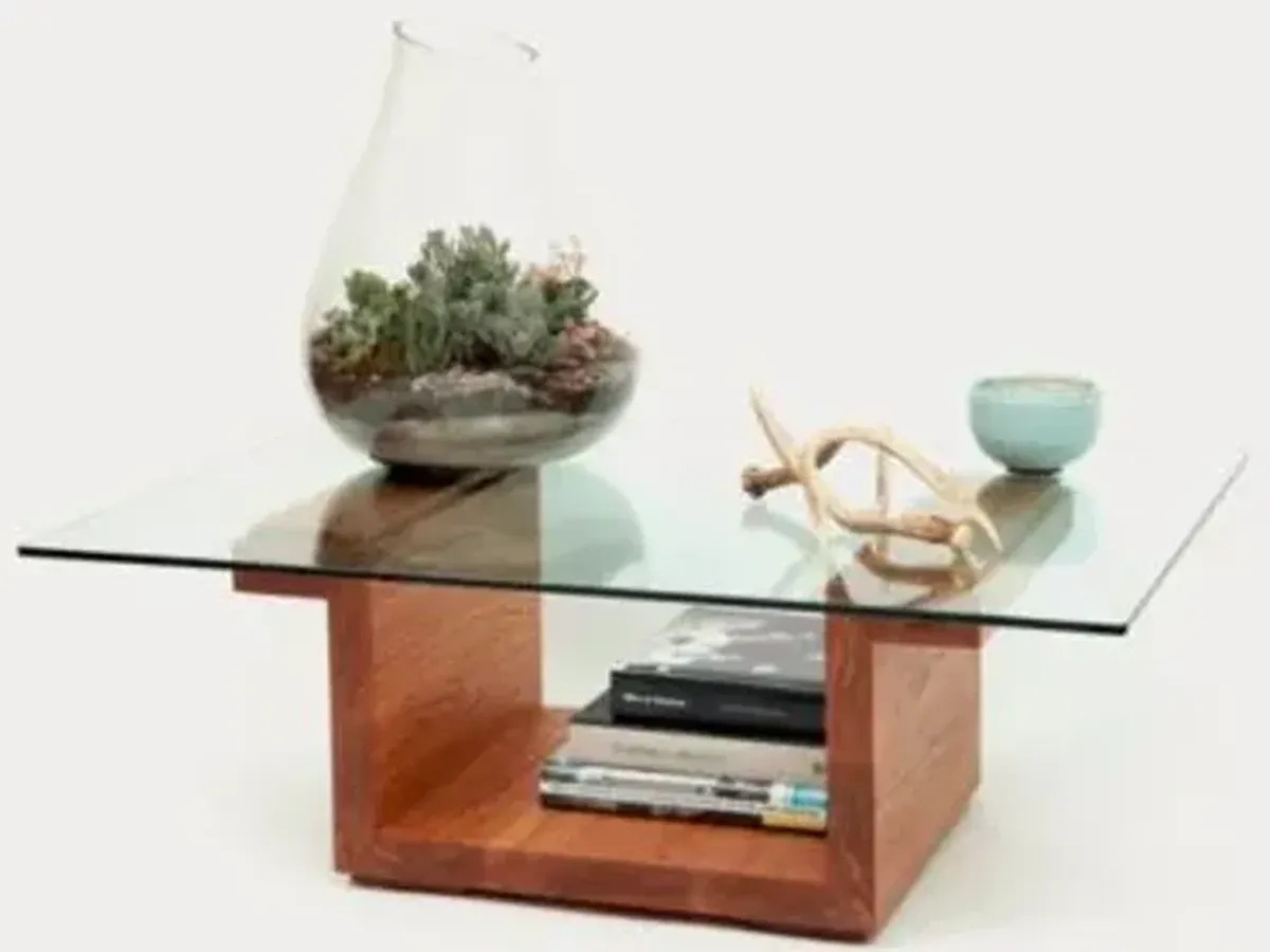 SQG42 Rectangular Glass Top Table