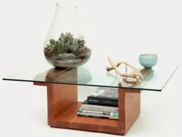 SQG42 Rectangular Glass Top Table