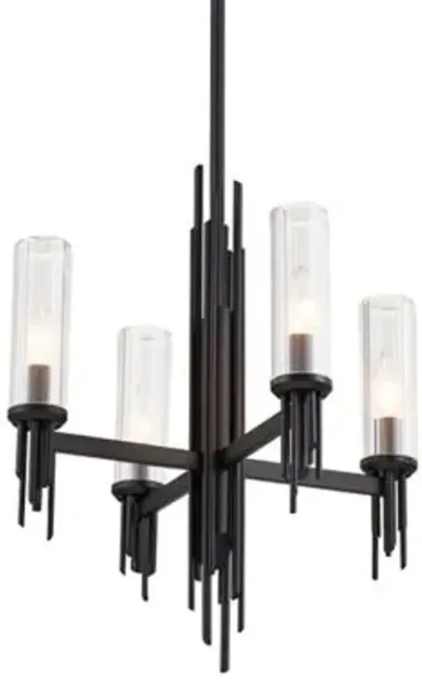 Torres Ribbed Glass Chandelier