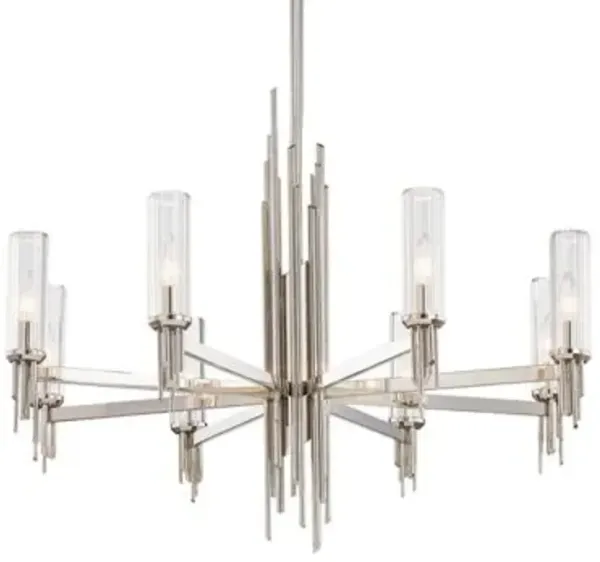 Torres Ribbed Glass Chandelier
