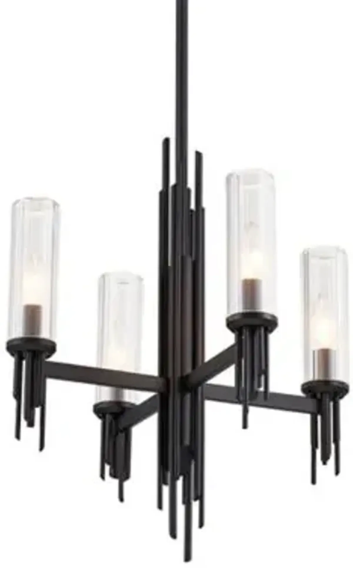 Torres Ribbed Glass Chandelier