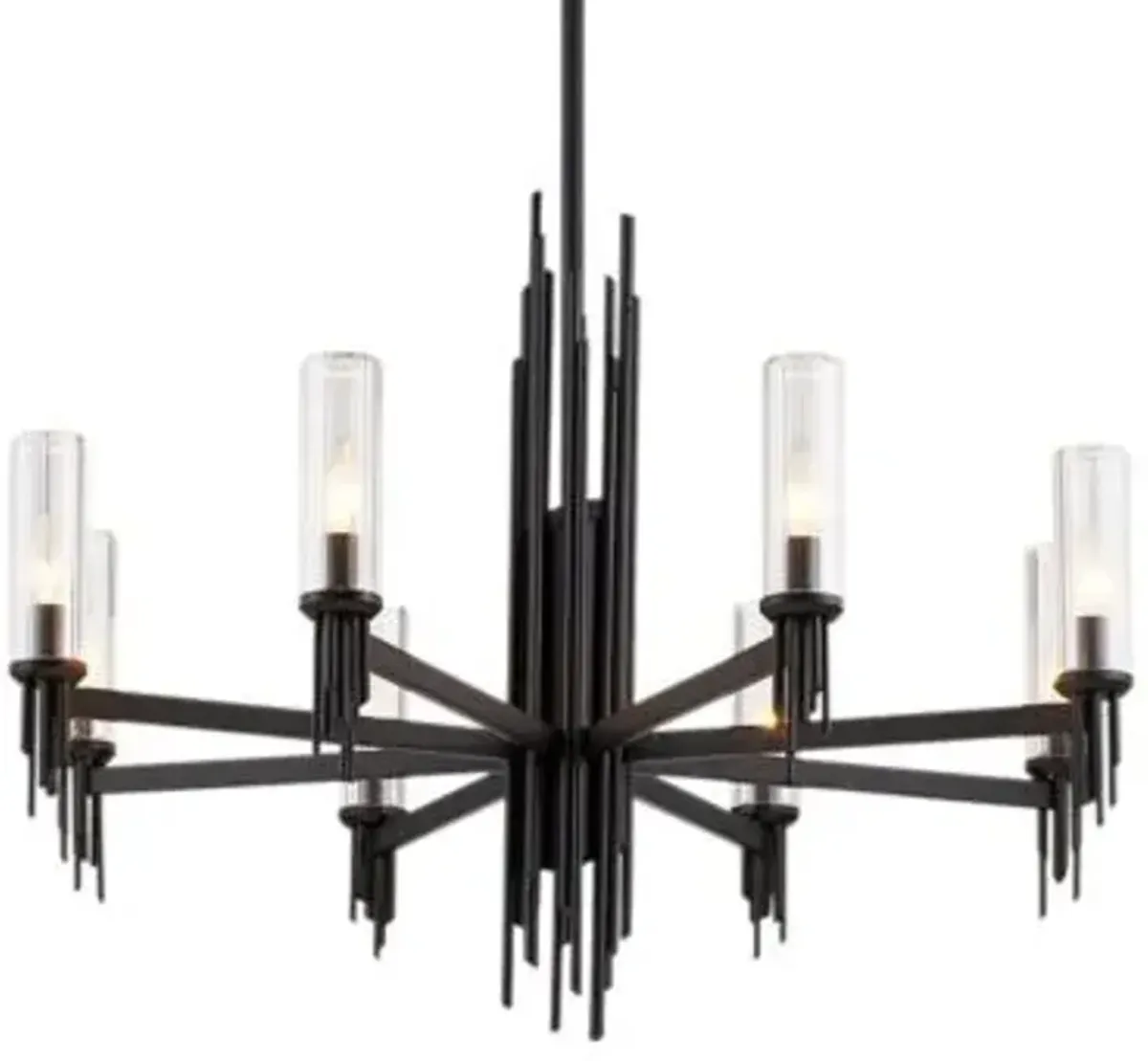 Torres Ribbed Glass Chandelier