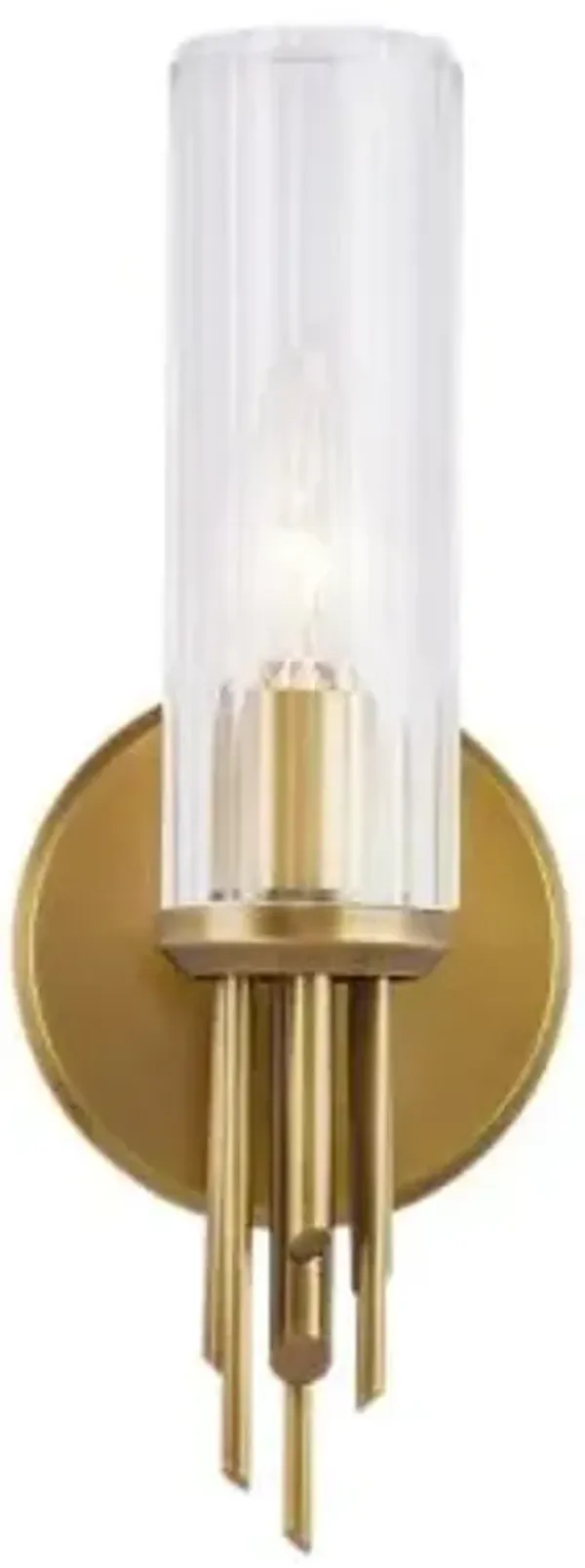Torres Ribbed Glass Wall Sconce