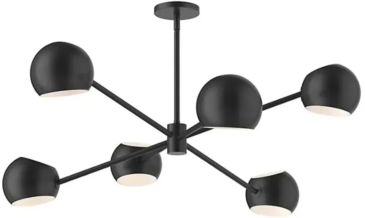 Willow Matte Black Chandelier