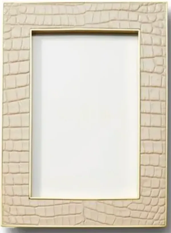 Classic Croc Leather Photo Frame
