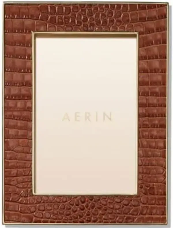 Classic Croc Leather Photo Frame