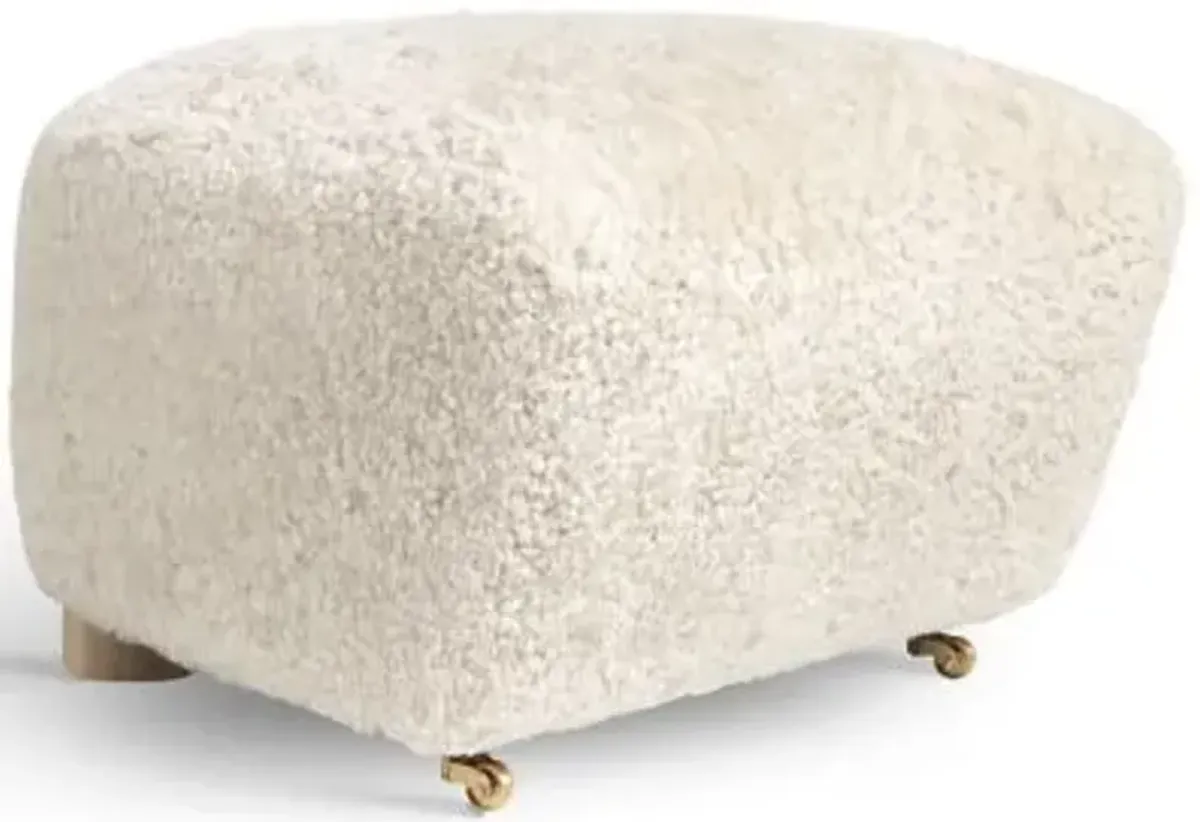 The Tired Man Sheepskin Ottoman