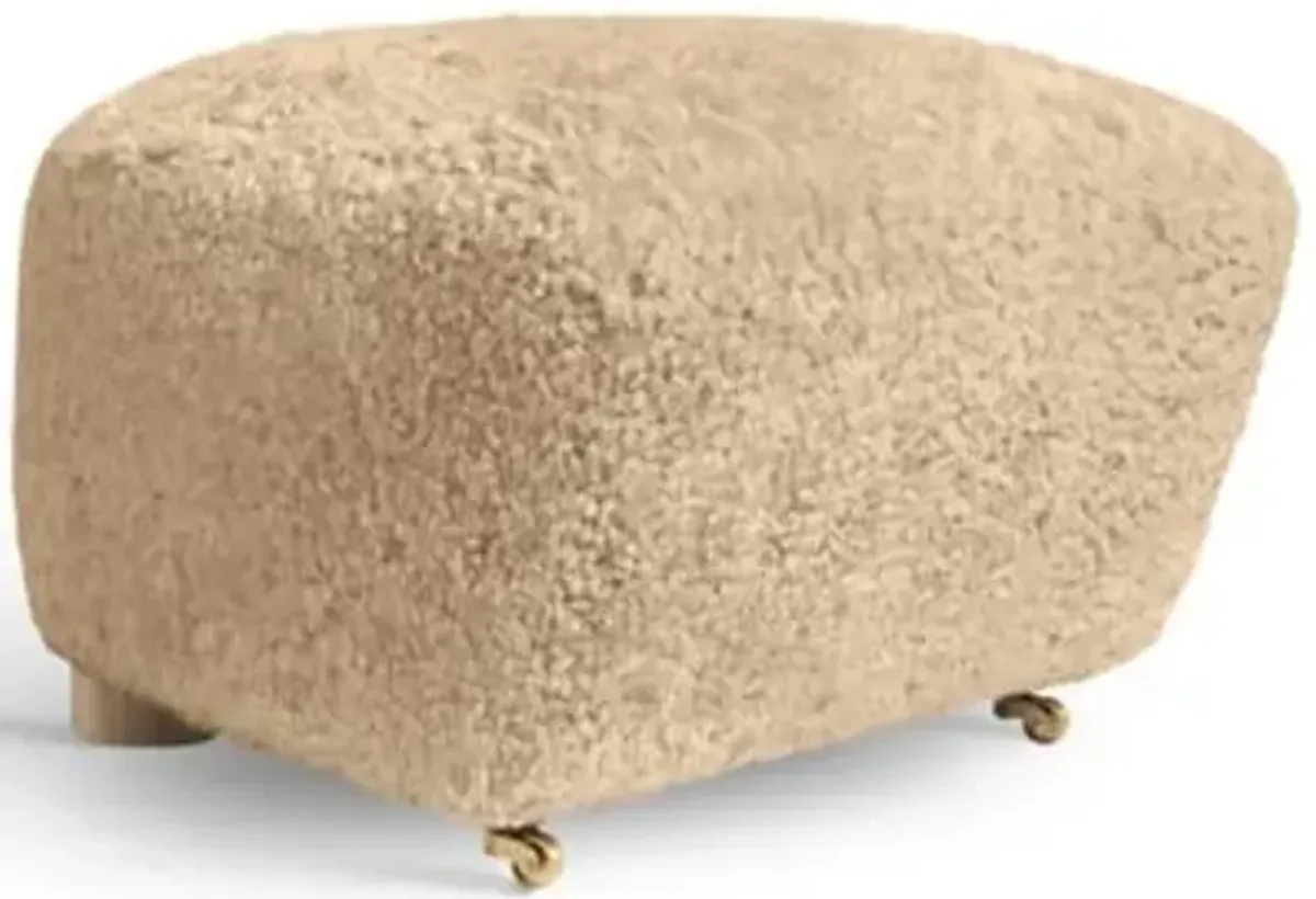 The Tired Man Sheepskin Ottoman