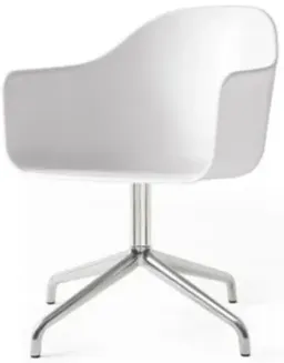 White / Polished Aluminium With Swivel Return color