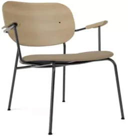 Natural Oak with Stone 1611 Upholstery / Natural Oak; Black Leg Finish color