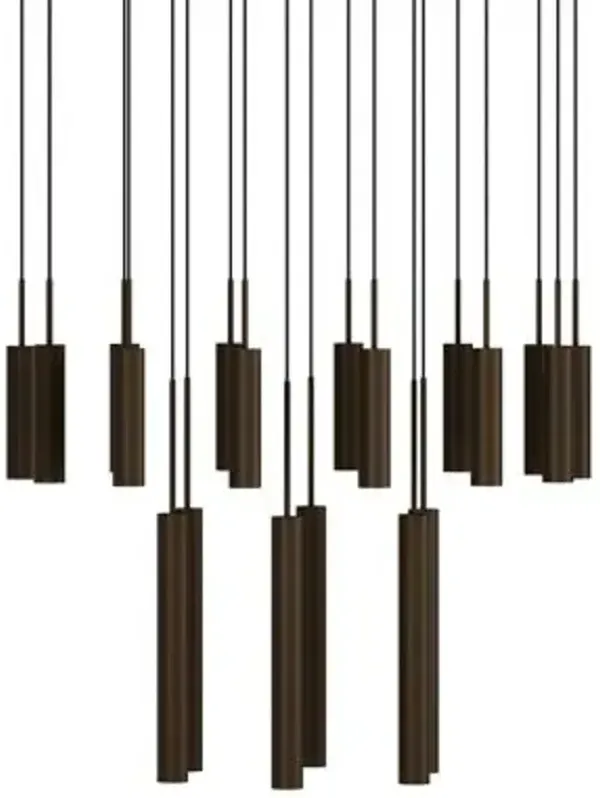 Tubulaire Multi-Light Chandelier