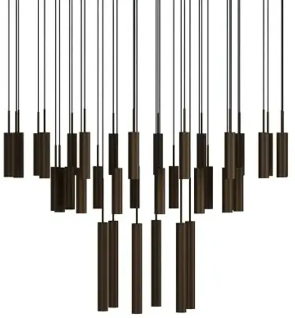 Tubulaire Multi-Light Chandelier