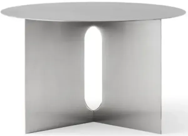 Androgyne Metal Side Table, Wide, 25-Inch