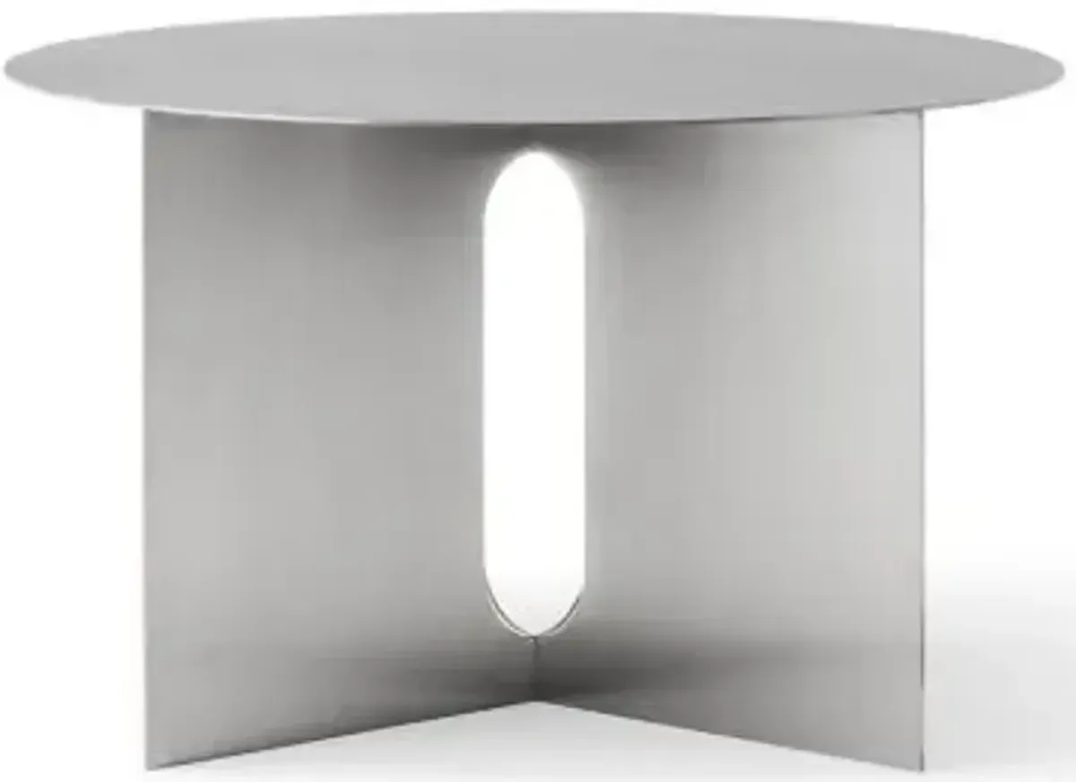 Androgyne Metal Side Table, Wide, 25-Inch