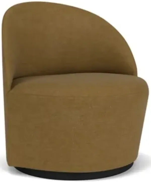Tearoom Swivel Lounge Chair with Return