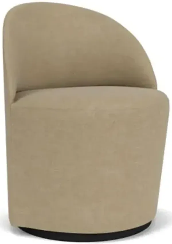 Tearoom Swivel Side Chair with Return