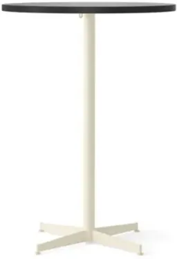 Ivory With Black Oak Veneer / Powder Coated Steel color