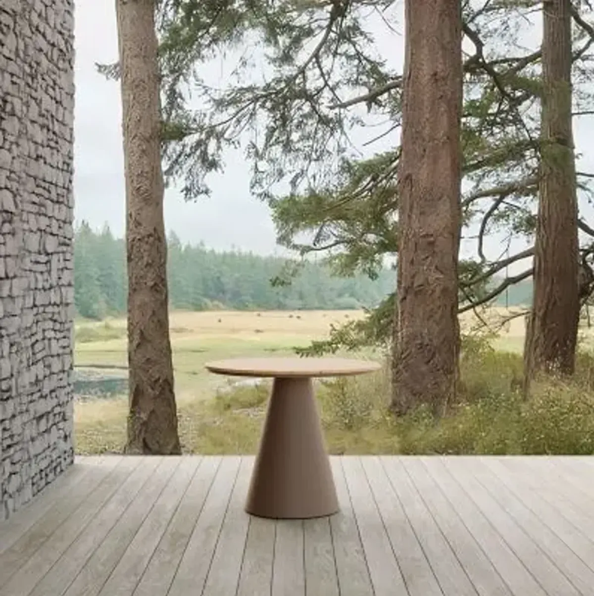 Leon Outdoor Alpine Weather Wood Dining Table