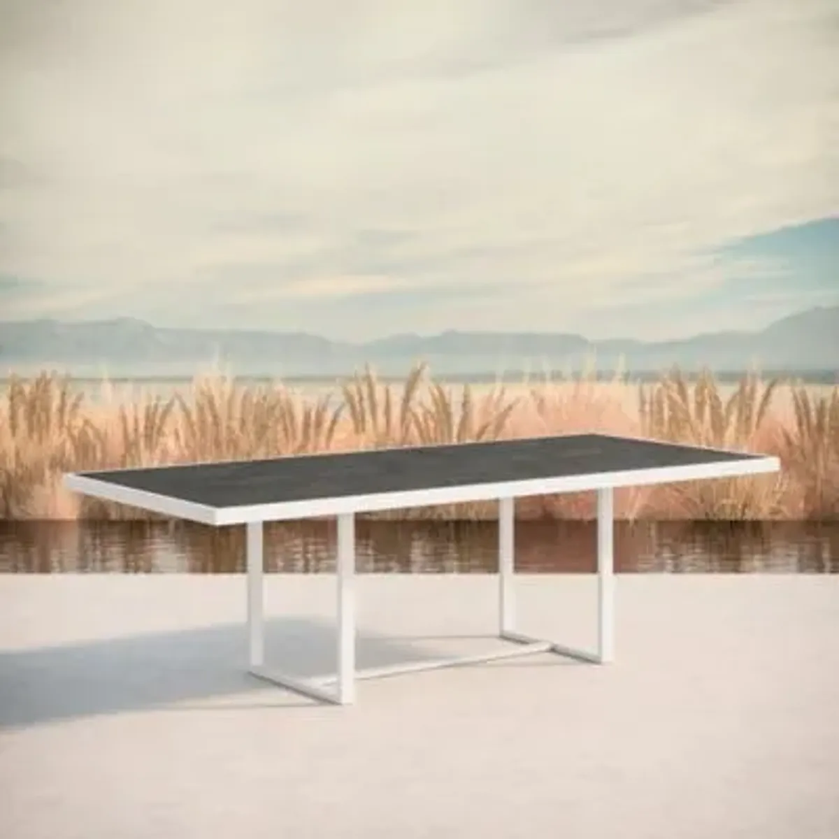Pavia Dekton Rectangular Outdoor Dining Table