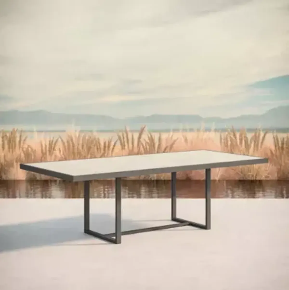 Pavia Dekton Rectangular Outdoor Dining Table