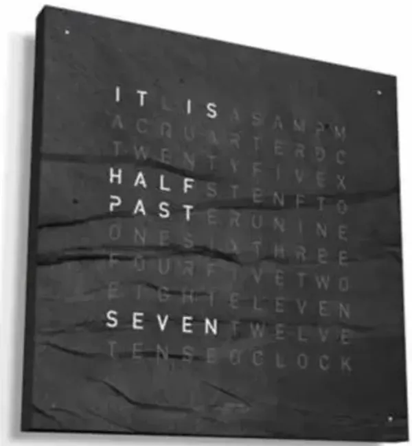 EARTH 45 CREATOR´S EDITION METAMORPHITE Wall Clock With Black Body