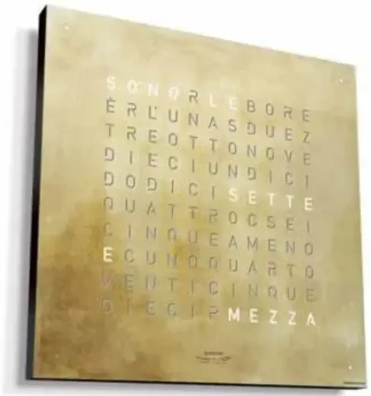 EARTH 45 CREATOR´S EDITION GOLD Wall Clock With Black Body