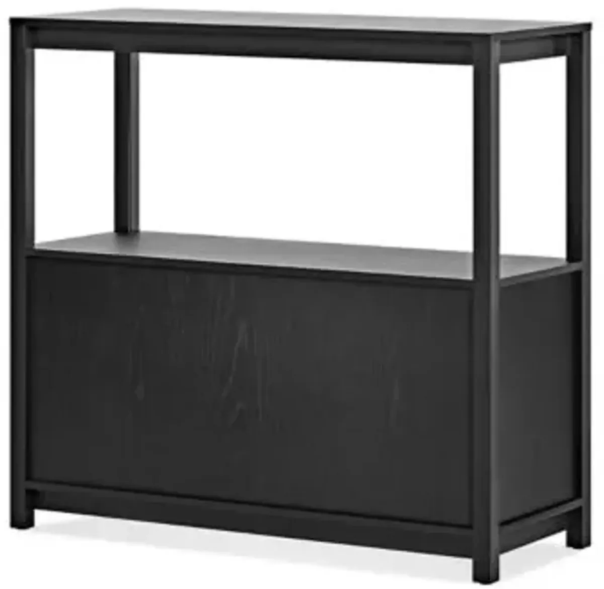 Open Plan Small Low Bookcase with Storage