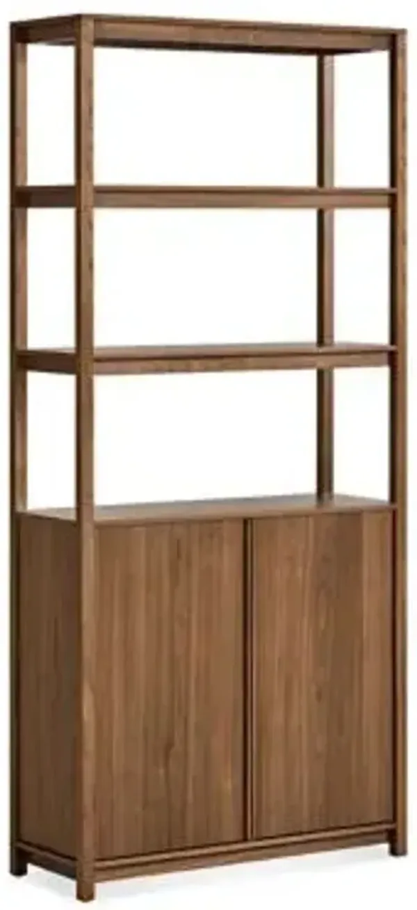 Open Plan Tall Bookcase with Storage