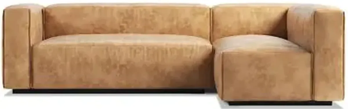 Cleon Small Leather Sectional Sofa