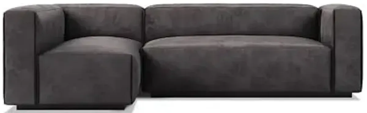 Cleon Small Leather Sectional Sofa