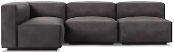 Cleon Medium Leather Sectional Sofa