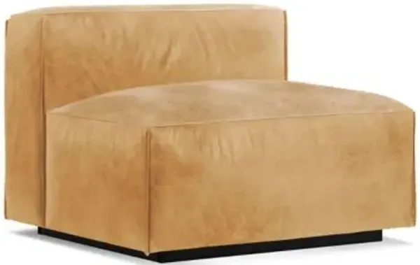 Cleon Armless Leather Lounge Chair