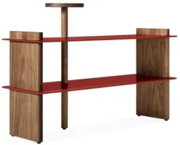 Walnut with White / Walnut- Powder-Coated Aluminum color