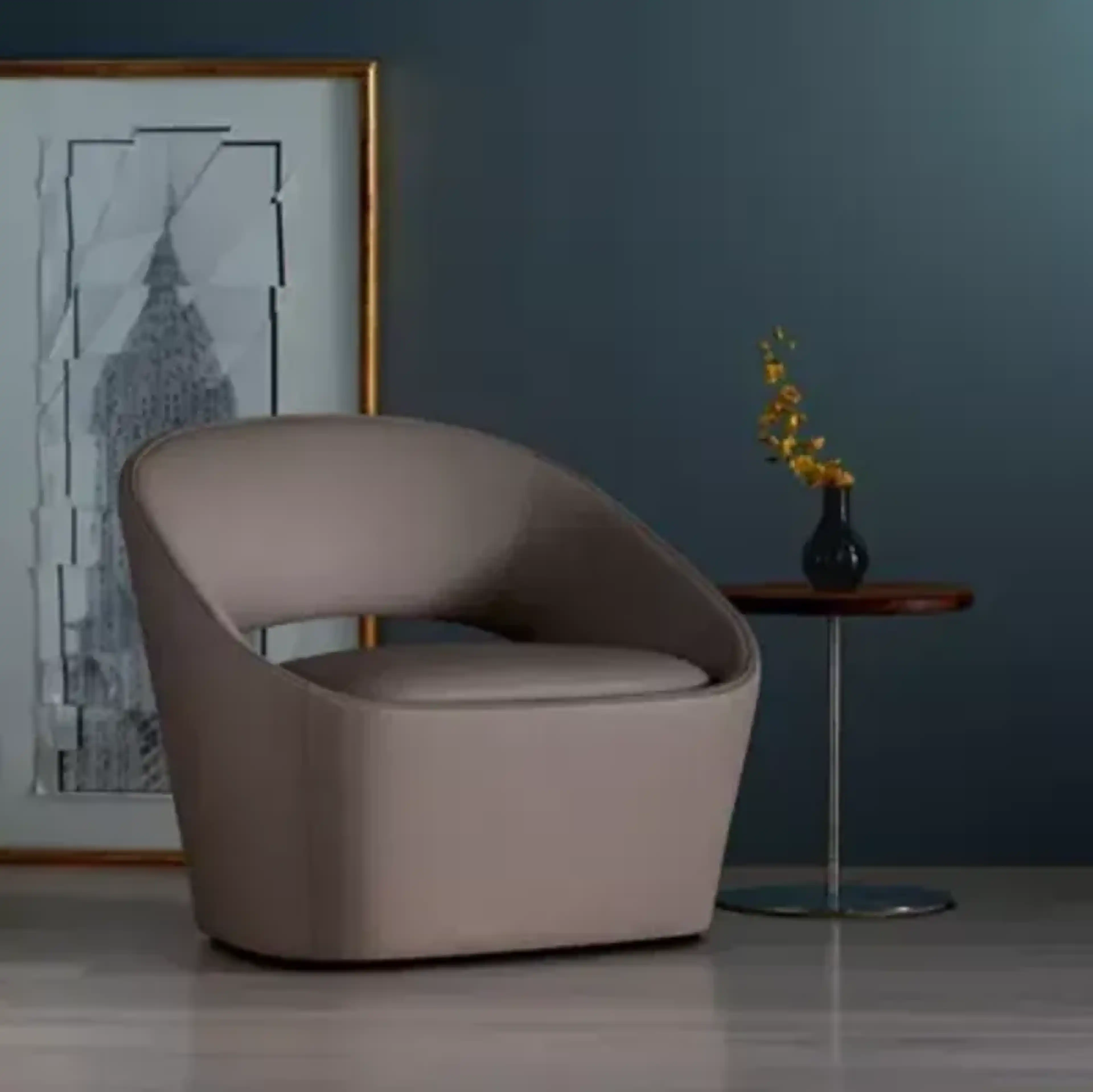 Astra Self Return Swivel Lounge Chair Lumens Light Living | Furniture.com