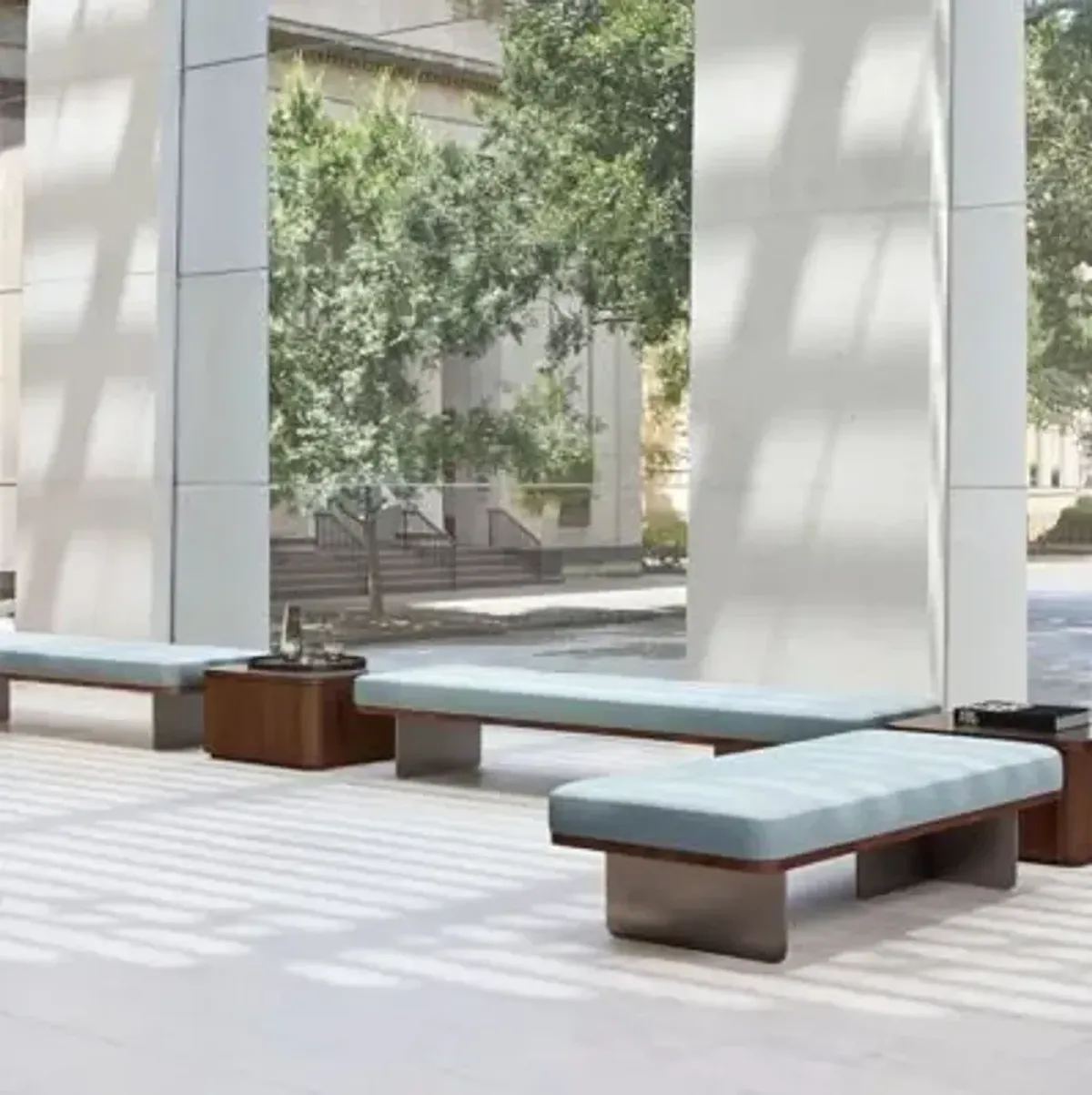 Elevation Fin Base Bench