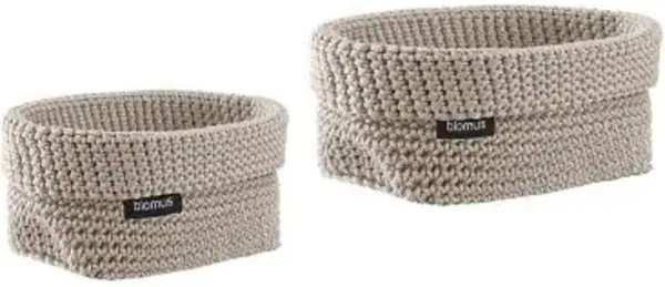 Tela Crochet Storage Basket, Set of 2