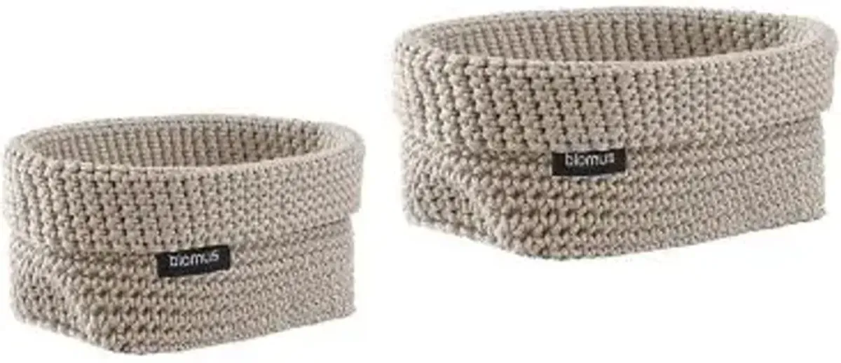 Tela Crochet Storage Basket, Set of 2