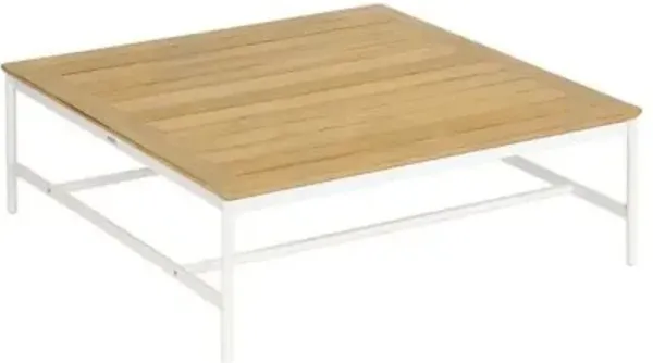 Around Square Outdoor Coffee Table with Teak Top