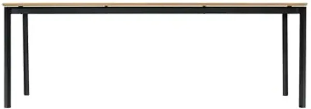 Around Rectangular Outdoor Dining Table with Teak Top