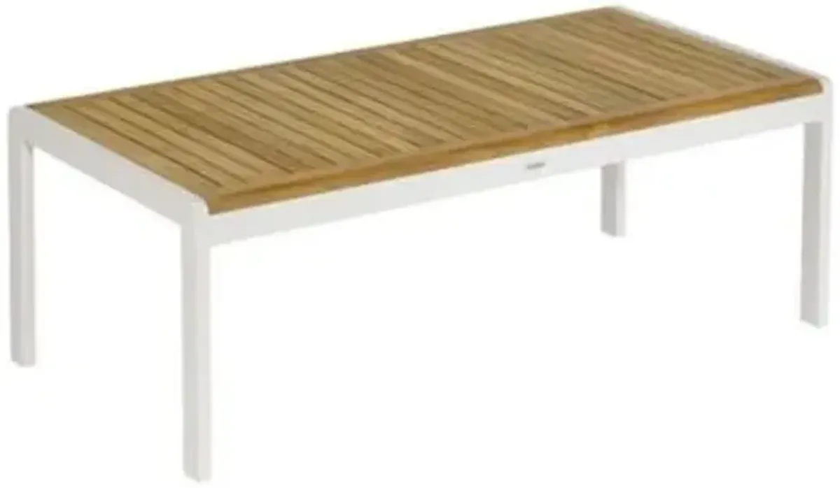 Aura Outdoor Preassembled Coffee Table with Teak Top